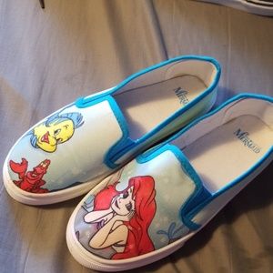 Little mermaid slip on sneakers